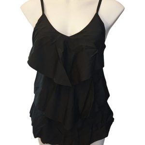 Swimsuits For All Tropiculture Black Triple Tier Swimsuit New Size 10 Bikinis